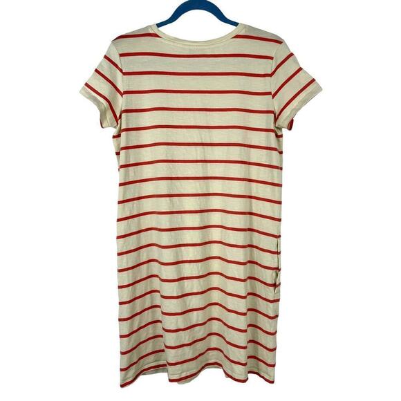 Toad & Co Windmere Stripped Dress Small Cream Orange Casual Active Comfort - Picture 6 of 9